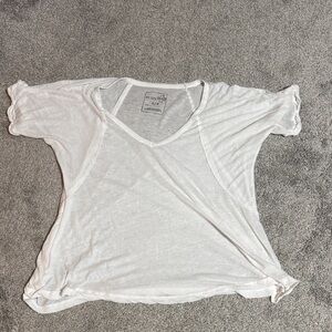 Free People White Short Sleeve Tee